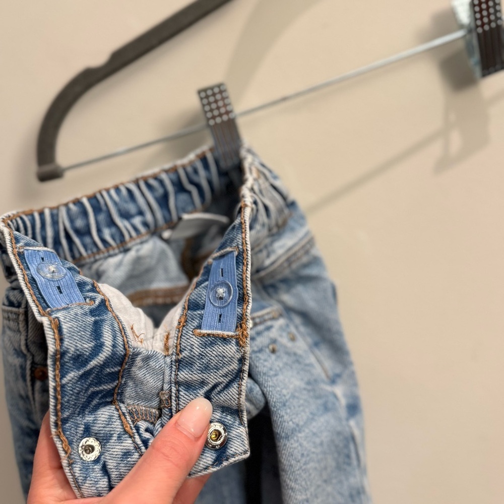 Zara Light Blue Kids Jeans Size Studded Pockets 3-4 Years - Picture 5 of 5